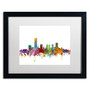 Trademark Fine Art ''Oklahoma City Skyline'' by Michael Tompsett 16" x 20" White Matted Black Frame (MT0574-B1620MF)