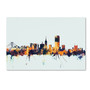 Trademark Fine Art Michael Tompsett 'San Francisco Skyline Blue' 12" x 19" Canvas Stretched (190836242931)
