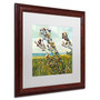 Trademark Michelle Calkins "Thistles on the Beach" Art, White Matte With Wood Frame, 16" x 16" (65dcf516e8837636b11a1c2e_ud)