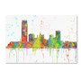 Trademark Fine Art Marlene Watson 'Oklahoma City Oklahoma Skyline Mclr-1' 12" x 19" Canvas Stretched (190836208227)