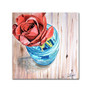 Trademark Fine Art Jennifer Redstreake 'Rose in Jar' 14" x 14" Canvas Stretched (886511945012)