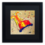 Trademark Fine Art Roderick Stevens 'Red Hat Orange Feathers' 16 x 16 (RS987-B1616MF)