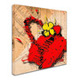 Trademark Roderick Stevens "Flower Purse Yellow on Red" Gallery-Wrapped Canvas Art, 14" x 14" (65dcf555e8837636b11a1d4e_ud)