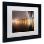 Trademark David Ayash "Fog Under the Queensborough... Art, White Matte With Black Frame, 11" x 14" (65dcf562e8837636b11a1d84_ud)