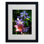 Trademark Kurt Shaffer "Clematis and Lily" Art, White Matte With Black Frame, 16" x 20" (65dcf592e8837636b11a1e6a_ud)