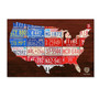 Trademark Fine Art ''USA Flag Map'' by Design Turnpike 30" x 47" Canvas Art (ALI1244-C3047GG)