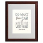 Trademark Megan Romo "Do What You Can II" Art, White Matte W/Wood Frame, 16" x 20" (65dcf5e4e8837636b11a1fd1_ud)