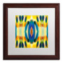 Trademark Fine Art ''Fury Pattern 3'' by Amy Vangsgard  16" x 16" White Matted Wood Frame (AV0127-W1616MF)