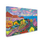 Trademark Manor Shadian "Winding Path by Ocean" Gallery-Wrapped Canvas Art, 14" x 19" (65dcf60be8837636b11a208a_ud)