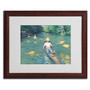Trademark Gustave Caillebotte "Skiffs 1877" Art, White Matte W/Wood Frame, 16" x 20" (65dcf618e8837636b11a20b9_ud)