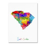 Trademark Fine Art ''South Carolina Map'' by Michael Tompsett 14" x 19" Canvas Art (MT0696-C1419GG)