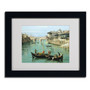 Trademark Canaletto "Arno River and Ponte Vecchio" Art, White Matte With Black Frame, 11" x 14" (65dcf623e8837636b11a20e9_ud)