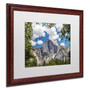 Trademark Pierre Leclerc "Yosemite Half Dome" Art, White Matte W/Wood Frame, 16" x 20" (65dcf664e8837636b11a21f6_ud)