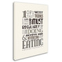 Trademark Megan Romo "Take Time to Eat II" Gallery-Wrapped Canvas Art, 35" x 47" (65dcf664e8837636b11a21ff_ud)