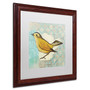 Trademark Kathrine Lovell "Wilson Warbler II" Art, White Matte W/Wood Frame, 16" x 16" (65dcf670e8837636b11a2248_ud)