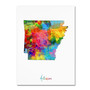 Trademark Fine Art ''Arkansas Map'' by Michael Tompsett 24" x 32" Canvas Art (MT0718-C2432GG)