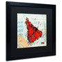Trademark Roderick Stevens "Shoulder Dress Red n Black" Art, Black Matte W/Black Frame, 16" x 16" (65dcf6d1e8837636b11a23c2_ud)