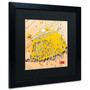 Trademark Roderick Stevens "Snap Purse Yellow" Art, Black Matte With Black Frame, 16" x 16" (65dcf6d1e8837636b11a23c3_ud)