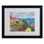 Trademark Manor Shadian "Winding Path by Ocean" Art, White Matte W/Black Frame, 16" x 20" (65dcf6dee8837636b11a23ed_ud)