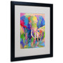 Trademark Fine Art 20" x 16" Acrylic Elephant 1, Black (65dcf6eae8837636b11a242c_ud)