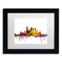 Trademark Fine Art ''Pittsburgh Pennsylvania Skyline'' by Michael Tompsett 11" x 14" White Matted Black Frame (MT0548-B1114MF)