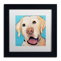 Trademark Fine Art Pat Saunders-White 'Lucky Dog' 11" x 11" Matted Framed (190836060771)