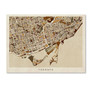 Trademark Fine Art ''Toronto Street Map'' by Michael Tompsett 24" x 32" Canvas Art (MT0863-C2432GG)