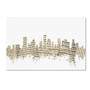 Trademark Fine Art ''Houston Texas Skyline Sheet Music'' by Michael Tompsett 12" x 19" Canvas Art (MT0837-C1219GG)