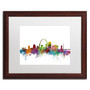 Trademark Fine Art ''St. Louis Missouri Skyline'' by Michael Tompsett 16" x 20" White Matted Wood Frame (MT0568-W1620MF)