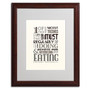 Trademark Megan Romo "Take Time to Eat II" Art, White Matte W/Wood Frame, 16" x 20" (65dcf7f8e8837636b11a28e0_ud)
