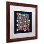 Trademark Carla Martell "Tiny Tumbling Kittens" Art, White Matte W/Wood Frame, 16" x 16" (65dcf812e8837636b11a2959_ud)