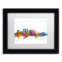 Trademark Fine Art ''Cape Town South Africa Skyline'' by Michael Tompsett 11" x 14" Black Frame (MT0769-B1114BMF)