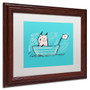 Trademark Carla Martell "Sweet Sailor Cat" Art, White Matte W/Wood Frame, 11" x 14" (65dcf83be8837636b11a29f7_ud)