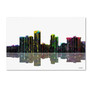 Trademark Fine Art ''Little Rock Arkansas Skyline'' by Marlene Watson 30" x 47" Canvas Art (MW0058-C3047GG)