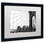 Trademark CATeyes "Brooklyn Bridge 4" Art, White Matte W/Black Frame, 16" x 20" (65dcf862e8837636b11a2aad_ud)