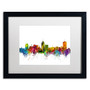 Trademark Fine Art ''Fresno California Skyline'' by Michael Tompsett 16" x 20" Black Frame (MT0591-B1620BMF)