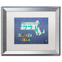 Trademark Fine Art ''Massachusetts License Plate'' by Design Turnpike 16" x 20" White Matted Silver Frame (ALI1273-S1620MF)