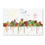 Trademark Fine Art Marlene Watson 'Portland Oregon Skyline Mclr-1' 12" x 19" Canvas Stretched (190836209200)