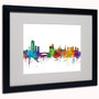 Trademark Michael Tompsett "Leeds England Skyline II" Art, White Matte W/Black Frame, 16" x 20" (65dcf8d1e8837636b11a2cba_ud)