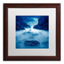 Trademark Fine Art ''Tormenta en Ixtapa Blue'' by Moises Levy 16" x 16" White Matted Wood Frame (ALI1083-W1616MF)