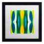 Trademark Fine Art ''Forest Pattern 11 Blue'' by Amy Vangsgard  16" x 16" White Matted Black Frame (AV0122-B1616MF)