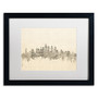 Trademark Fine Art ''Philadelphia Sheet Music II'' by Michael Tompsett 16" x 20" White Matted Black Frame (MT0826-B1620MF)