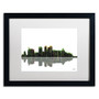 Trademark Fine Art ''Birmingham Alabama Skylin'' by Marlene Watson 16" x 20" White Matted Black Frame (MW0044-B1620MF)