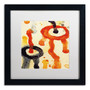 Trademark Fine Art ''Circle Encounters 6'' by Amy Vangsgard  16" x 16" White Matted Black Frame (AV0096-B1616MF)