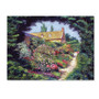 Trademark Fine Art David Lloyd Glover 'English Garden Stroll' 14" x 19" Canvas Stretched (190836227662)