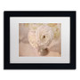 Trademark Fine Art Cora Niele 'White Persian Buttercup Still Life' 11" x 14" Matted Framed (190836261185)