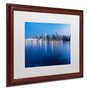 Trademark Pierre Leclerc "Vanvouver City Reflection" Art, White Matte W/Wood Frame, 16" x 20" (65dcf9bfe8837636b11a3106_ud)