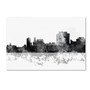 Trademark Fine Art Marlene Watson 'Trenton New Jersey Skyline BG-1' 12" x 19" Canvas Stretched (190836199402)