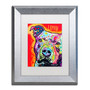 Trademark Fine Art ''Thoughtful Pitbull'' by Dean Russo 11" x 14" White Matted Silver Frame (ALI0246-S1114MF)