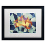 Trademark Fine Art ''Australia Geometric Retro Map'' by Michael Tompsett 16" x 20" White Matted Black Frame (MT0517-B1620MF)